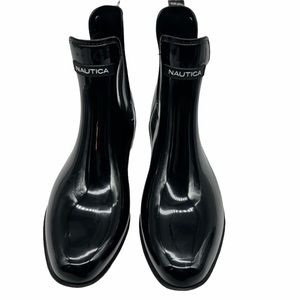 Nautica Mid-calf Black Rain Boots Women’s Size 10